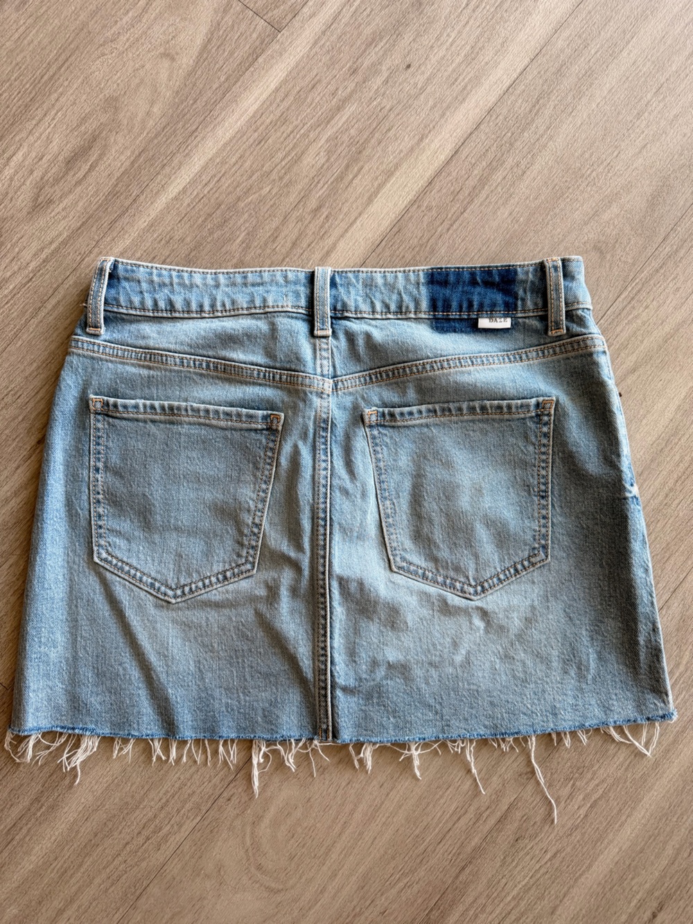 DAZE Light Blue Denim Skirt-Style Jean Shorts - Picture 4 of 4